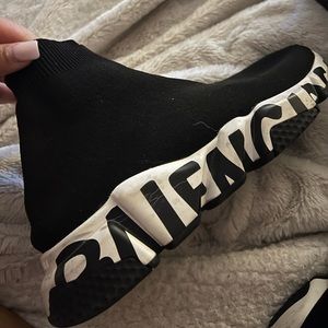Balenciaga graffiti trainers .